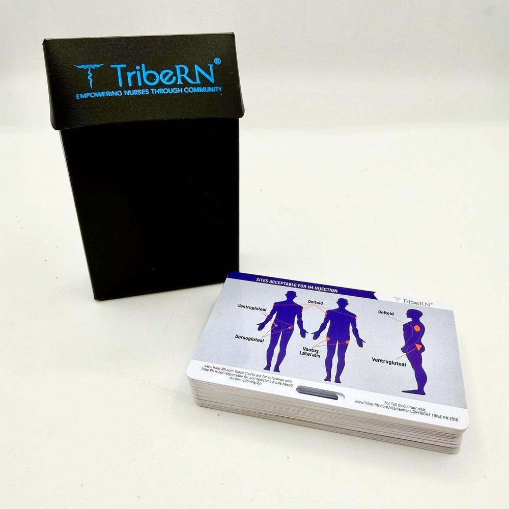 Tribe RN BadgeGuru Set Medical Reference Cards for Nurses Nursing Student Gift